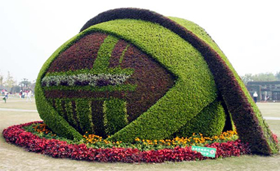 立體花壇綠雕造型施工